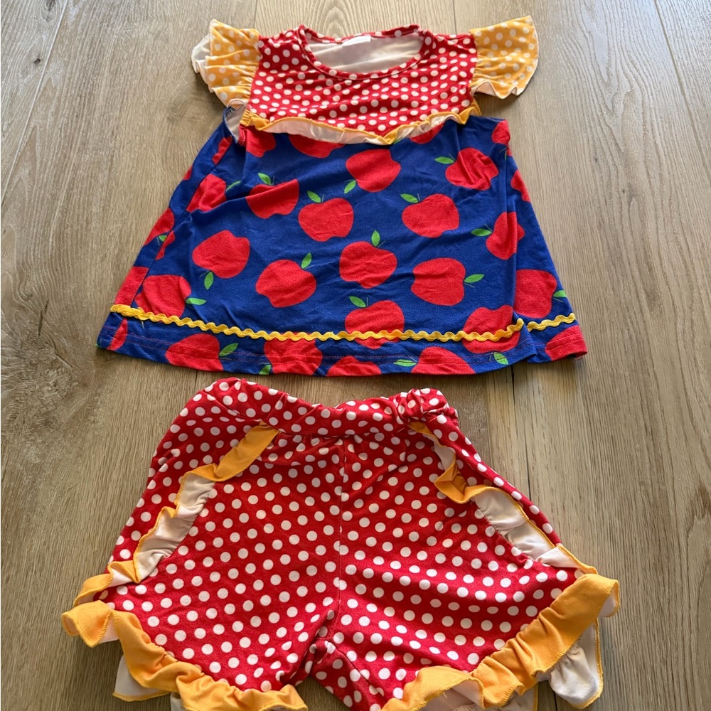 First Day of School Outfit Apples